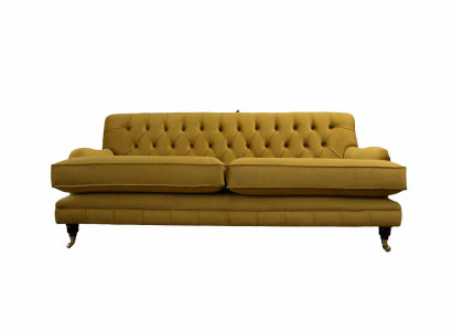 Chesterfield Sofa 3 Seater Upholstery Textile Fabric Couches Elegant Sofas